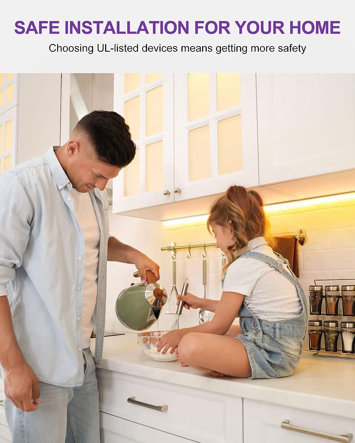 HitLights Premium Luma5 EX LED Light Strip, Single Color (UL-Listed) 24.6 Feet - High Density [IP-30]