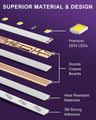 HitLights Premium Luma5 EX LED Light Strip, Single Color (UL-Listed) 24.6 Feet - High Density [IP-30]