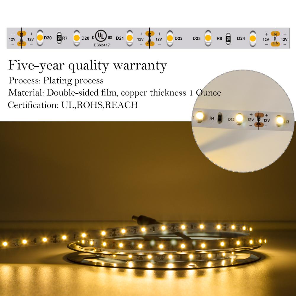 HitLights Single Color LED Light Strips Premium Luma5 LED Light Strip, Single Color (UL-Listed) 16.4 Feet- Standard Density [IP-30]