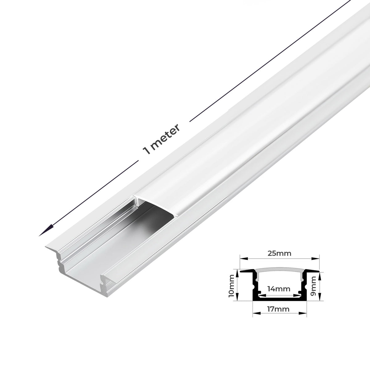 New Recessed Mounted Aluminum Channel (5pack)